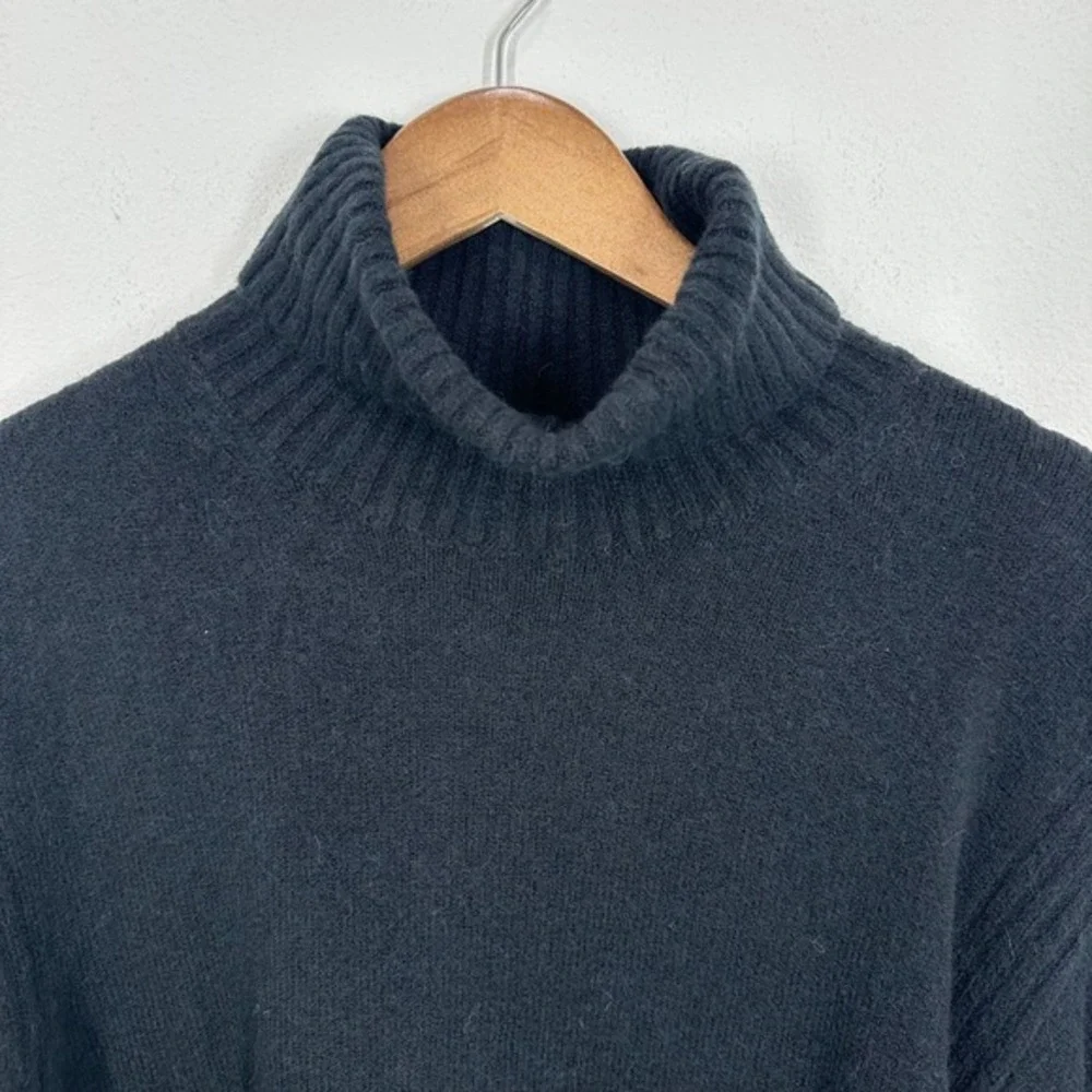 J. Crew Womens Turtleneck Sweater Supersoft yarn Alpaca Wool Blend Black‎ Small